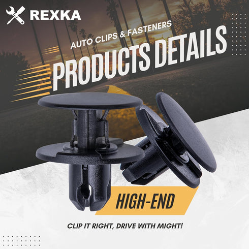 Rexka 30pcs Front Fender Liner Retainer Clip 91501-TR0-003 for Honda Acura Accord Civic Clarity Crosstour CR-V Fit Odyssey ILX MDX NSX RDX RLX TLX...