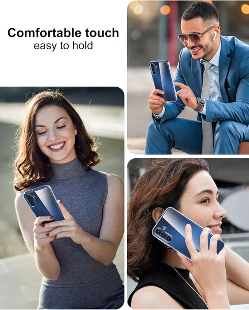 for Galaxy A15 5G Case,Premium PC+TPU Shockproof Protective Phone Case Cover with Tempered Glass Screen Protector for A15 2023 4G (Clear, A15)......