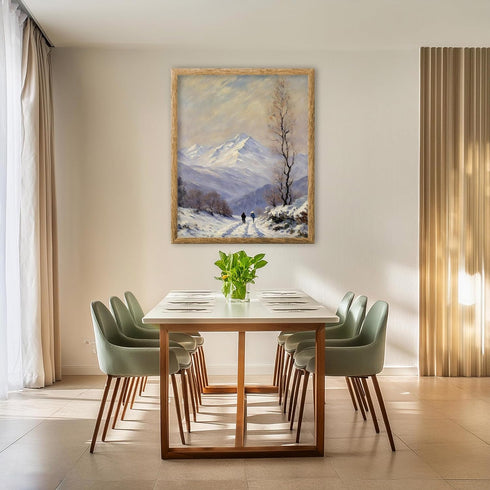 Posterizer 1 pcs-beautiful snowy scenary in winter -2-Landscape & Nature Art-GIft for Men Women Teens-Dining Room Decor- unframed wall art...