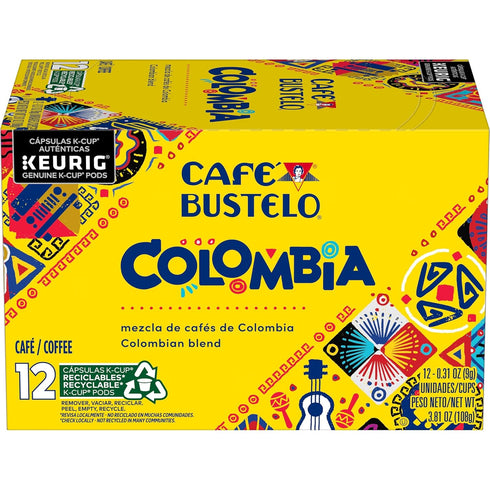 Café Bustelo Colombian Blend Coffee, 12 Keurig K-Cup Pods...