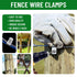 Fence Wire Clamps Agricultural Fencing Mounting Clips, Stainless Steel Wire Clips with Screws for Welded Wire to Wood, Metal or Vinyl Fence (200)...