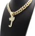 Hip Hop Alphabet Initial J Pendant & 12mm 18" Full Iced Box Lock Cuban Chain Necklace...