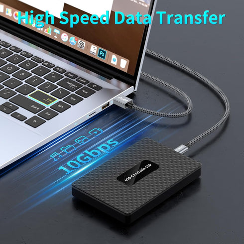 ULT-WIIQ USB A to USB C Cable High Speed 10Gbps Data Transfer USB Type C Cable Fast Charging QC 3.0 AFC Braided USB to USB C Charger Cable for iPh...