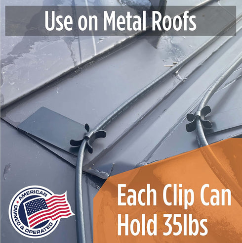 Sticky Clip - Self-Adhesive Heat Cable Roof Clips for Mounting Heating Cable to Rubber, TPO, PVC & All Smooth Metal Surfaces - Roofing & Gutter Pr...