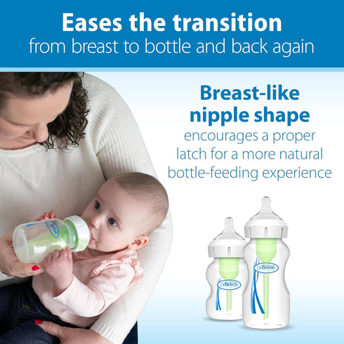 Dr. Brown's Natural Flow Level 3 Wide-Neck Baby Bottle Silicone Nipple, Medium-Fast Flow, 6m+. 100% Silicone Bottle Nipple, 6 Count (Pack of 1)...