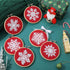 6 Sets Winter Embroidery Kit for Beginners Snowflakes Christmas Cross DIY Needlepoint Kit with Patterns, Instructions, Embroidery Hoops, Threads, ...