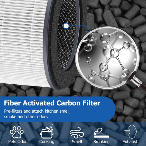 AP-T10FL Replacement Filter Compatible with Home-Dics AP-T10 AP-T10-WT AP-T10-BK Air Purifier, Part# AP-T10FL, 1 Pack, White...