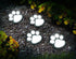 IdeaWorks JB7356 Solar Paw Print Outdoor Lights, Black...