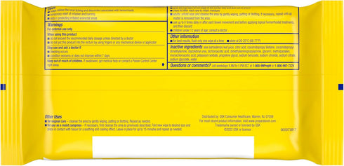 Preparation H Hemorrhoid Flushable Wipes with Witch Hazel for Skin Irritation Relief - 48 Count...