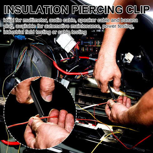 4 Pcs Puncture Probe P5010 Electrical Wire Piercing Test Clip Multimeter Piercing Probes Test Probes and Leads Automotive Test Cable Kit for Auto ...