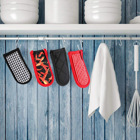Geiserailie 8 Pieces Pan Handle Sleeve Heat Resistant Pot Sleeve Grip Non-Slip Skillet Pot Holder Machine Washable Cast Iron Handle Cover Cotton A...