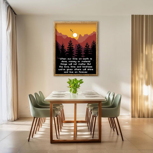 Posterizer 1 pcs-Love- Time-Kindness-Spiritual Saying-Quotes-Motivational & Inspirational Art-Gift For Buddhism Meditation philosophy Fans- unfram...