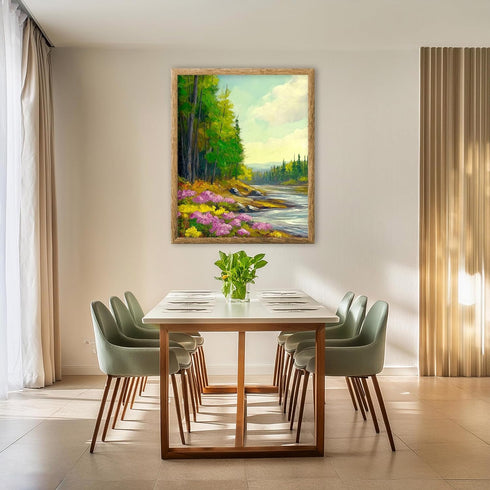 Posterizer 1 pcs-serene meadow scene in classic oil painting art style 6-Collectibles & Fine Art-Landscape & Nature Art-Gift for Men Women Teens- ...
