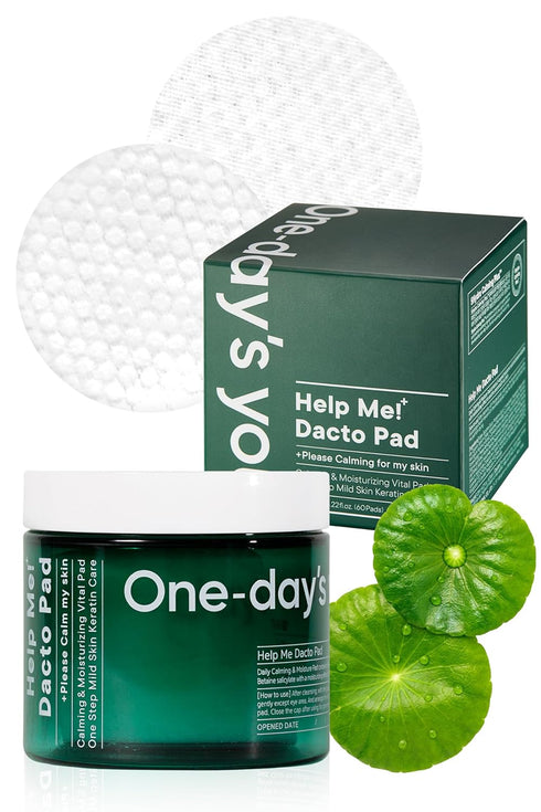 ONE-DAY’S YOU Help Me Dacto Pad | Korean Toner Pads Skincare for Face | Glycolic Acid Exfoliating Pads | Salicylic Acid Pads w/Centella Asiatica E...