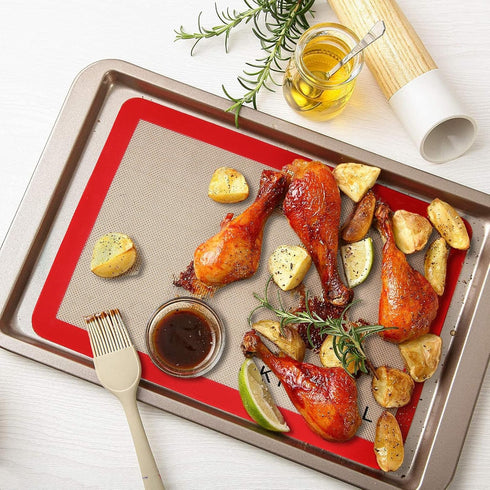 Silicone Baking Mat Non Stick Baking Sheet Cooking Baking Essentials Gadgets,Kitchen Accessories Like Reusable Parchment Paper Oven Half Sheet Sil...