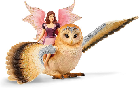 Schleich bayala Flying Fairy with Glam Owl Playset - Enchanting Magical Fairy and Pet Owl Figurine Playset, Imaginative Toy for Children Girls and...