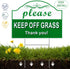 2 Pack Keep Off Grass Sign, Keep Dogs Off Sign for Lawn, 12.6"X9.4" Corrugated Plastic Double Sided with Metal Wire H-Stakes- Stay Off Grass Signs...