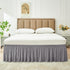 Biscaynebay Wrap Around Bed Skirts for Full & Full XL Beds 15" Drop, Silver Grey Adjustable Elastic Dust Ruffles Easy Fit Wrinkle & Fade Resistant...