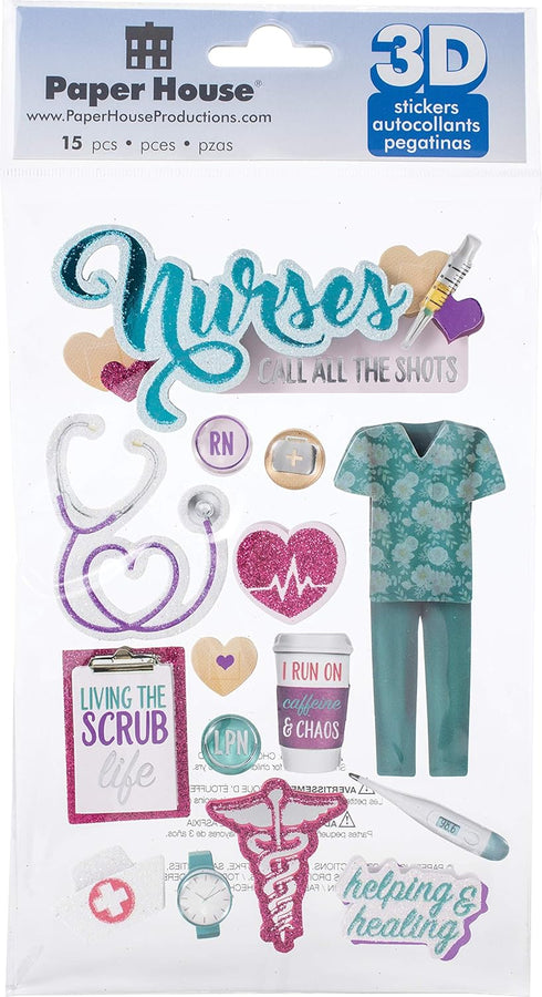 PAPER HOUSE PRODUCTIONS 3D STICKERS NURSES...