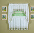Today's Curtain Verona Reverse Embroidery Tier, 36", White/Blue, 60" W X 36" L...