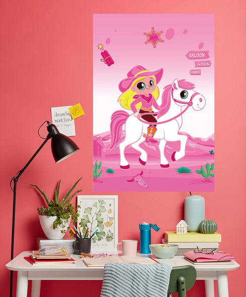 Cowgirl Birthday Party Decorations,Pin The Boot on The Cowgirl Game,Disco Pink Cowgirl Western Horse Party Decorations Favor Supplies....