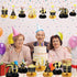8 Pieces Cheers to 70 Years Birthday Decorations 70th Birthday Honeycomb Centerpieces Black Gold Table Toppers 70th Party Decorations for Seventy ...