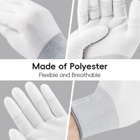 JJC Polyester Anti-Static Cleaning Gloves for Cleaning Camera Lens CCD CMOS Sensor or Other Precision Instruments with Free Size -2 Pair...