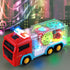 Transparent Electric Gear Toy with Flashing Lights and Music Lights fire fighting truck Infant Tummy Time Toys 3 4 5 6 7 8 9 10 11 12 Boy girl 12-...