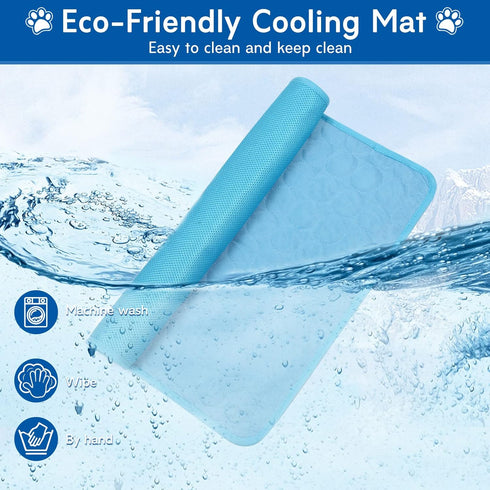 Dog Cooling Mat Cooling Pad for Dog, Washable Cooling Blanket Cushion for Kennel Sofa Bed Floor Car Seats,Travel Summer Dog Pad Made of Ice Silk (...