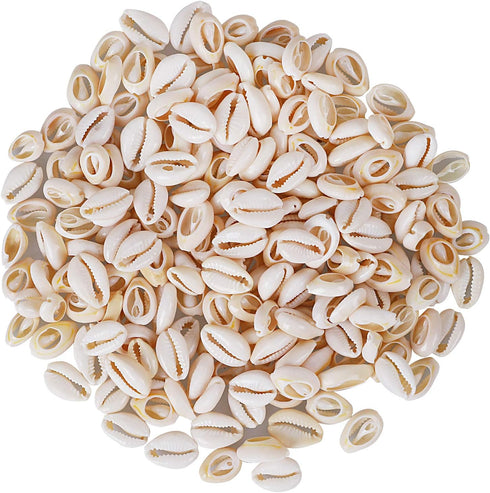 120 PCS Grey 0.71"-0.79" ?18-20mm? Natural Strong Cowrie Shell Beads Smooth Cut Oval Seashells, Beach Seashells with Big Hole for DIY Craft Jewelr...