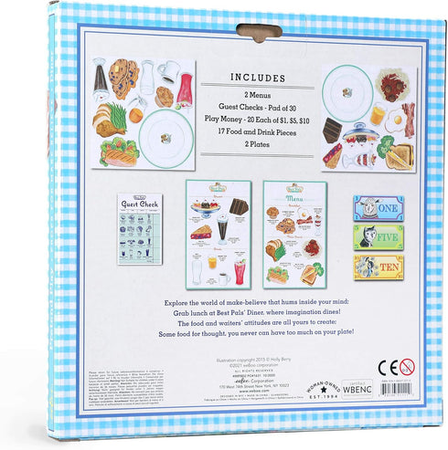 eeBoo: Best Pals' Diner Pretend Play Set, Allows for Creativity, and Imagination, Props for Make Believe, Perfect for Ages 3 and up...
