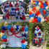 161Pcs Red White and Blue Balloons Arch Garland Kit with Exploding Hollow Star Foil Balloons for 4th of July Memorial Day Graduation Baseball Game...