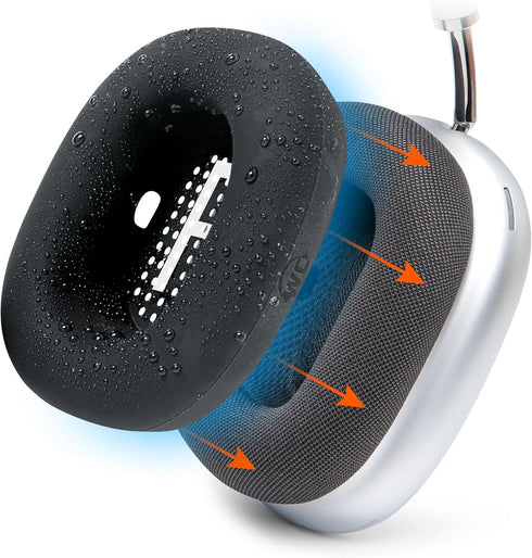 WC SweatZ Max - Protective Earpad Covers for Airpods Max Made by Wicked Cushions | Sweatproof & Easily Washable | Full Earpad Sweat Protection | B...