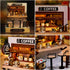 Dollhouse Miniature DIY Kit with Decoration Furniture and LED Lights, Handmade 3D Miniature Dollhouse with Tools and Cover, DIY Wooden Dollhouse w...