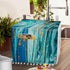 Microwave Oven Cover Dust Oil Proof Cloth Linen Machine Protector Decorative Kitchen Appliance Cover with Side Storage Pockets 11.8x35.4inches Blu...