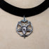 Baphomet Goat Head Satanic Inverted Pentacle Black Velvet Choker Adjustable...