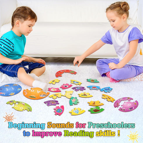 Alphabet Puzzle, ABC Puzzles for Toddlers, Alphabet Learning Toys for Kids Ages 3-5, Pre-k Lowercase Uppercase Letter Game, Kindergarten Classroom...