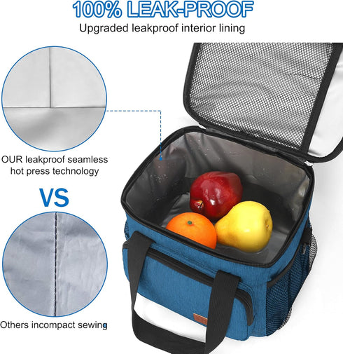Femuar Lunch Bags for Women/Men, Insulated Lunch Bag for Work Office Picnic - Lunch Cooler Bag Leakproof Lunch Box with Adjustable Shoulder Strap ...