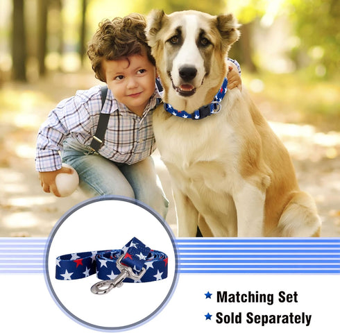 Native Pup American Flag Dog Leash (American Red & White Stars) One Size...