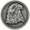 Bezelry 12 Pieces American Eagle Metal Shank Buttons. 23mm (7/8 inch) (Antique Silver)...