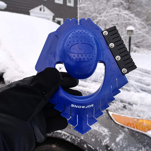 Snow Joe SJEG-DZ Ice Dozer Ice and Snow Scraper Tool | Squeegee Brush, Blue...