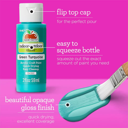Apple Barrel Gloss Acrylic Paint in Assorted Colors (2-Ounce), 20624 Dolphin Grey...