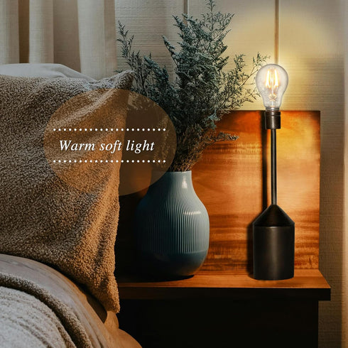 Cordless Table Lamp 5000mAh Battery LED Desk Lamp Minimalist Design Metal Table Night Light with Art LED Bulb, for Restaurant/Bedroom/Bars/Outdoor...