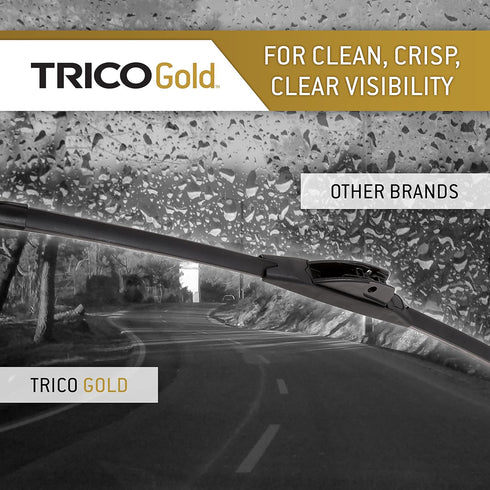 TRICO Gold™ (18-2220) 22 & 20 Inch Pack of 2 Automotive Replacement Windshield Wiper Blades for My Car Super Premium All Weather Beam Blade for Se...