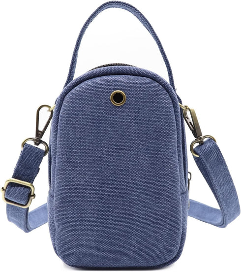 Vintage Embroidered Canvas Small Flip Crossbody Bag Cell Phone Pouch for Women Wristlet Wallet Bag Coin Purse...