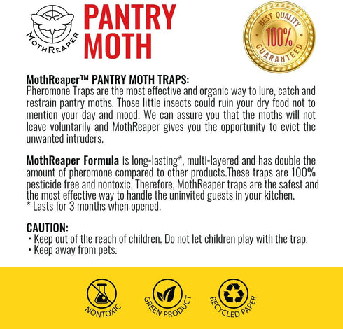 Pantry Moth Trap 6-Pack - Pantry Moth Glue Traps for House Pantry, Pantry Moth Traps for Food and Cupboard Moths, Pantry Moth Traps with Pheromone...