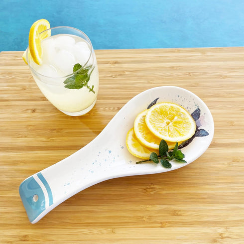 Large Spoon Holder - Sea Turtle Spoon Rest - Nautical, Ocean Beach Decor - Utensil Holder/Ceramic Spoon Holder for Kitchen - Great Kitchen Gift fo...