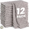 12 Pack Kitchen Dish Cloths (10x10? Gray) Coral Fleece Microfiber Towels, Ultra Soft Absorbent Kitchen Cleaning Towels, Nonstick Oil, Lint-Free, F...