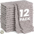 12 Pack Kitchen Dish Cloths (10x10? Gray) Coral Fleece Microfiber Towels, Ultra Soft Absorbent Kitchen Cleaning Towels, Nonstick Oil, Lint-Free, F...