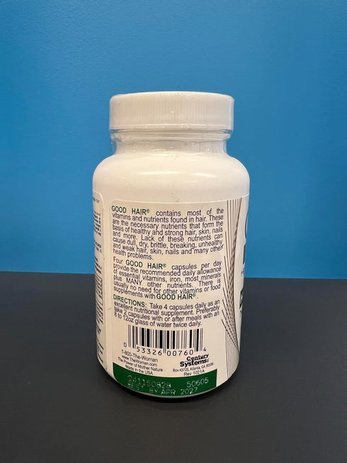 Century Systems Good Hair, Maximum Strength, Supports Hair, Skin, & Nails (60 Capsules)...